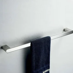 Bathroom Accessory Stainless Steel Robe Hook, Towel Bar, Towel Holder, Toilet Paper Holder with Shelf for Mobile Phone Storage Mirror Polished Silvery