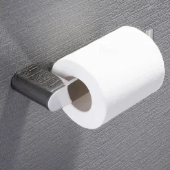 Bathroom Accessory Stainless Steel Robe Hook, Towel Bar, Towel Holder, Toilet Paper Holder with Shelf for Mobile Phone Storage Mirror Polished Silvery