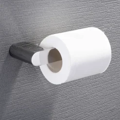 Bathroom Accessory Stainless Steel Robe Hook, Towel Bar, Towel Holder, Toilet Paper Holder with Shelf for Mobile Phone Storage Mirror Polished Silvery