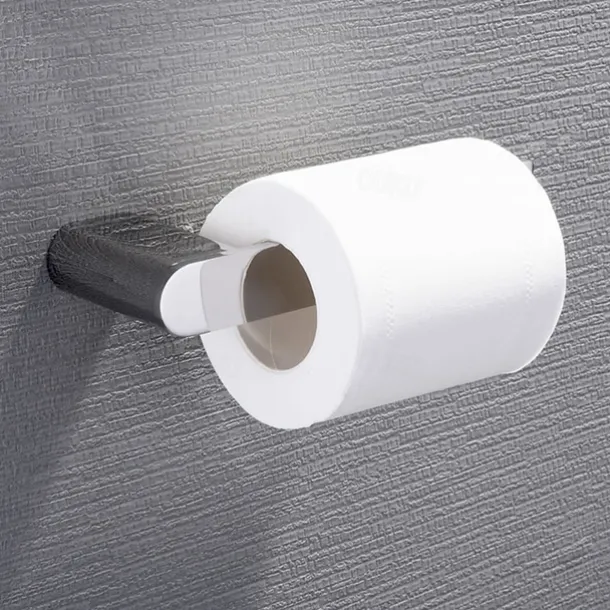 Bathroom Accessory Stainless Steel Robe Hook, Towel Bar, Towel Holder, Toilet Paper Holder with Shelf for Mobile Phone Storage Mirror Polished Silvery