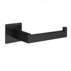 Bathroom Accessory Toilet Paper Holder / Robe Hook and Single Towel Rod New Design Self-adhesive Stainless Steel Wall Mounted Matte Black