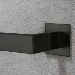 Bathroom Accessory Toilet Paper Holder / Robe Hook and Single Towel Rod New Design Self-adhesive Stainless Steel Wall Mounted Matte Black