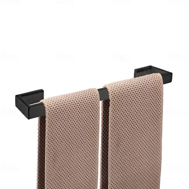 Bathroom Accessory Toilet Paper Holder / Robe Hook and Bathroom Single Towel Rod New Design Stainless Steel Wall Mounted Matte Black