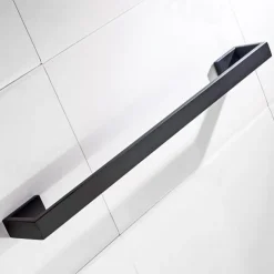 Bathroom Accessory Toilet Paper Holder / Robe Hook and Bathroom Single Towel Rod New Design Stainless Steel Wall Mounted Matte Black