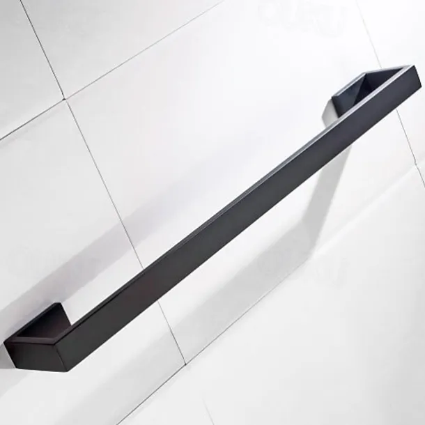 Bathroom Accessory Toilet Paper Holder / Robe Hook and Bathroom Single Towel Rod New Design Stainless Steel Wall Mounted Matte Black