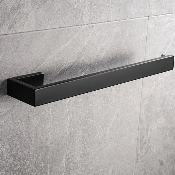 Bathroom Accessory Toilet Paper Holder / Robe Hook and Bathroom Single Towel Rod New Design Stainless Steel Wall Mounted Matte Black