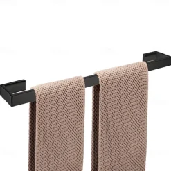 Bathroom Accessory Toilet Paper Holder / Robe Hook and Bathroom Single Towel Rod New Design Stainless Steel Wall Mounted Matte Black