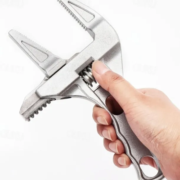 Bathroom Adjustable Wrench, 16-68mm Mini Adjustable Wrench, Small Space Multifunctional Aluminum Wrench, Bathroom Pipe Nut Removal Tool