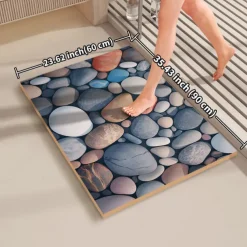 Bathroom Bath Mats Novelty Absorbent Bathroom Rug Polyester Non Slip