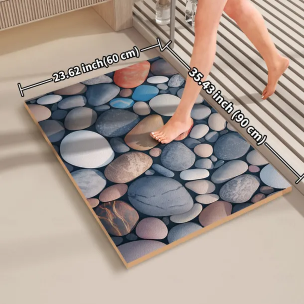 Bathroom Bath Mats Novelty Absorbent Bathroom Rug Polyester Non Slip
