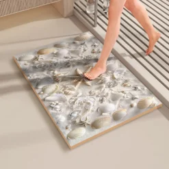 Bathroom Bath Mats Novelty Absorbent Bathroom Rug Polyester Non Slip