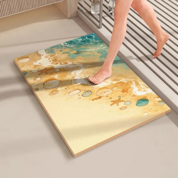 Bathroom Bath Mats Novelty Absorbent Bathroom Rug Polyester Non Slip