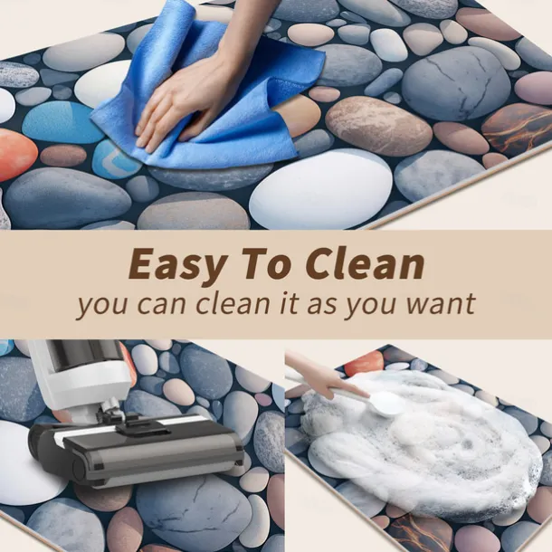 Bathroom Bath Mats Novelty Absorbent Bathroom Rug Polyester Non Slip