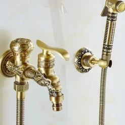 Bathroom Bidet Shower Sprayer Brass Toilet Douche Hygienic Cleaning Head Set Tap