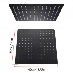 Bathroom Ceiling Mounted Shower Faucet Set, High Flow Rain Shower Concealed Shower System with Multi Function Handheld Shower, Hot and Cold Water Switch Included