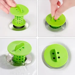 Bathroom Drain Hair Catcher Bath Stopper Plug Sink Strainer Filter Sewer Dredge Device Shower Hair Stopper Kitchen Bathroom Anti-clogging Bathroom Accessories