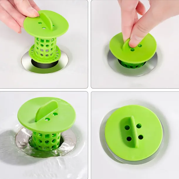 Bathroom Drain Hair Catcher Bath Stopper Plug Sink Strainer Filter Sewer Dredge Device Shower Hair Stopper Kitchen Bathroom Anti-clogging Bathroom Accessories