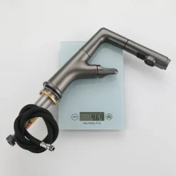 Bathroom Faucet Pull Out Basin Taps, Single Handle Vessel Taps with Cold and Hot Hose