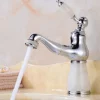 Bathroom Faucet Sink Mixer Basin Taps Short/Tall, Single Ceramic Handle Vessel Taps with Cold and Hot Hose for Washroom Bath