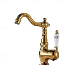 Bathroom Faucet Sink Mixer Basin Taps with Cold and Hot Hose, Deck Mounted Vessel Tap