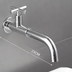 Bathroom Faucet Sink Only Cold Water Basin Taps Wall Mounted, 360 Rotates Single Handle Antique Brass Washroom Vessel Tap Black Chrome Golden White