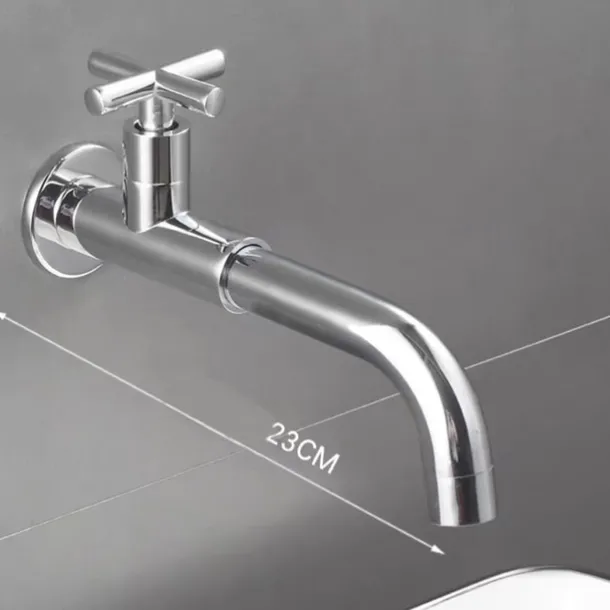 Bathroom Faucet Sink Only Cold Water Basin Taps Wall Mounted, 360 Rotates Single Handle Antique Brass Washroom Vessel Tap Black Chrome Golden White