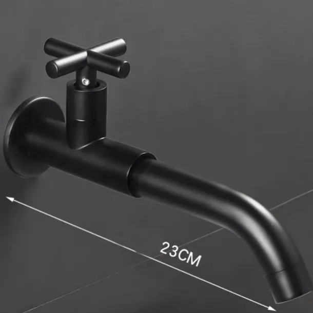 Bathroom Faucet Sink Only Cold Water Basin Taps Wall Mounted, 360 Rotates Single Handle Antique Brass Washroom Vessel Tap Black Chrome Golden White