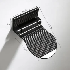 Bathroom Foot Rest Heavy Duty Aluminum Alloy Shaving Shelf Fold-Up Shower Foot Rest for Shaving Legs(Black/Silvery)