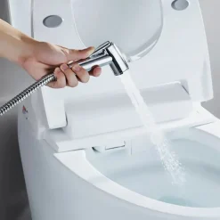 Bathroom Handheld Shower Bidet Shattaf Sprayer Set Wall Mount, Home Wash Toilet Hand Held Bidet Shower Spray Wall Bracket Hose Diaper Cleaning