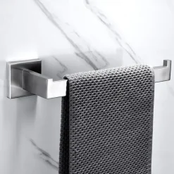 Bathroom Hardware Accessory Set,Stainless Steel Contain with Towel Bar,Robe Hook, Toliet Paper Holder and Bathroom Rack Wall Mounted Polished/Brushed/Painted Finishes