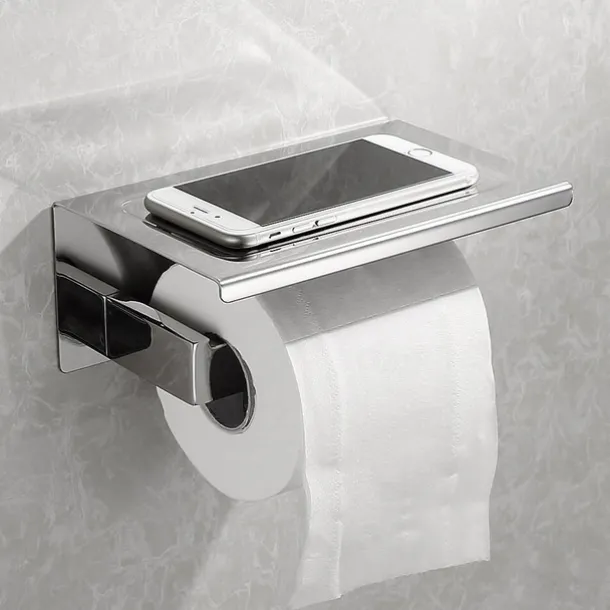 Bathroom Hardware Accessory Set,Stainless Steel Contain with Towel Bar,Robe Hook, Toliet Paper Holder and Bathroom Rack Wall Mounted Polished/Brushed/Painted Finishes