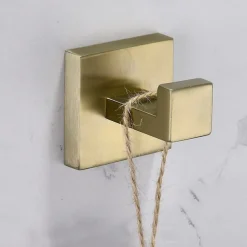 Bathroom Hardware Accessory Set,Stainless Steel Contain with Towel Bar,Robe Hook, Toliet Paper Holder and Bathroom Rack Wall Mounted Polished/Brushed/Painted Finishes