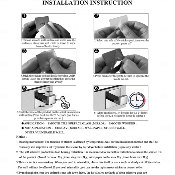 Bathroom Hardware Accessory Set,Self-Adhesive Wall Mounted Robe Hook,Chrome Stainless Steel Towel Bar, Towel Holder, Toilet Paper Holder