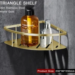 Bathroom Hardware Accessories Stainless Steel Wall Mounted Brushed Nickel Towel Bar Hand Towel Holder Toilet Paper Holder Robe Towel Hook Coat Hook Towel Bar (Gold)