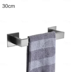 Bathroom Hardware Accessory Set,Robe Hook, Self-Adhesive Brushed Nickel Stainless Steel Towel Bar, Towel Holder, Toilet Paper Holder