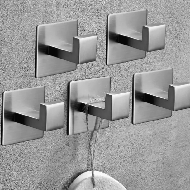 Bathroom Hardware Accessory Set,Robe Hook, Self-Adhesive Brushed Nickel Stainless Steel Towel Bar, Towel Holder, Toilet Paper Holder