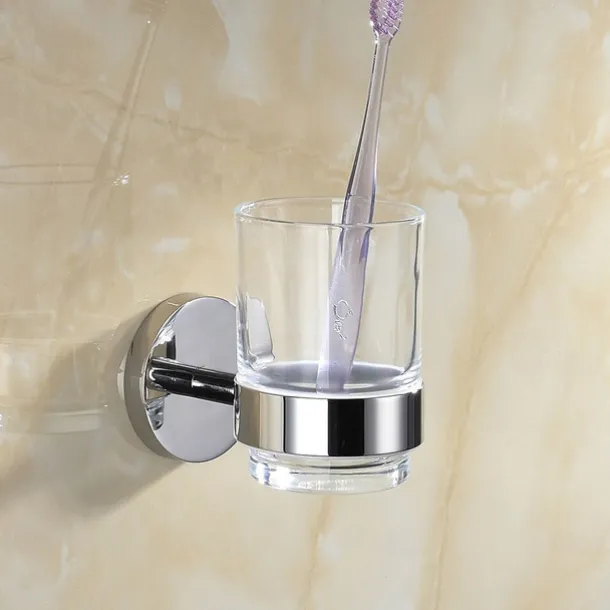 Bathroom Hardware Accessory Towel Ring/Toilet Paper Holder/Robe Hook/Soap Dish and Towel Holder Stainless Steel Wall Mounted Silver