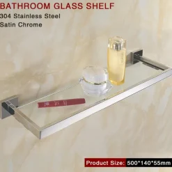 Bathroom Hardware Accessories Stainless Steel Wall Mounted Brushed Nickel Towel Bar Hand Towel Holder Toilet Paper Holder Robe Towel Hook Coat Hook Towel Bar (Bright Silver)