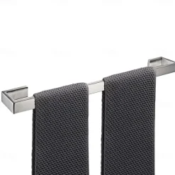 Bathroom Hardware Accessory Toilet Paper Holder / Robe Hook and Bathroom Single Rod Stainless Steel Wall Mounted Brushed Silvery 4pcs / 3pcs / 1pc