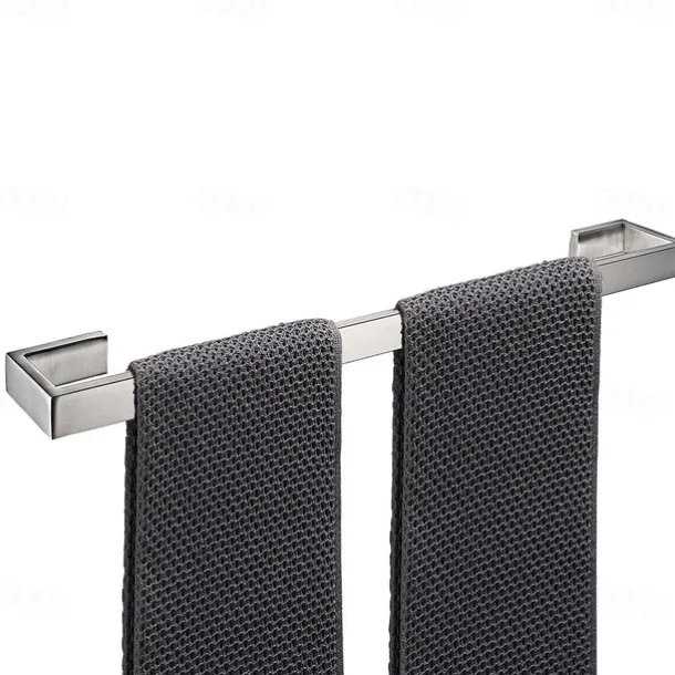 Bathroom Hardware Accessory Toilet Paper Holder / Robe Hook and Bathroom Single Rod Stainless Steel Wall Mounted Brushed Silvery 4pcs / 3pcs / 1pc