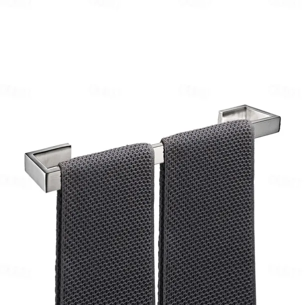 Bathroom Hardware Accessory Toilet Paper Holder / Robe Hook and Bathroom Single Rod Stainless Steel Wall Mounted Brushed Silvery 4pcs / 3pcs / 1pc