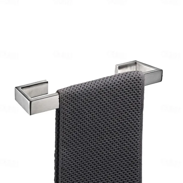 Bathroom Hardware Accessory Toilet Paper Holder / Robe Hook and Bathroom Single Rod Stainless Steel Wall Mounted Brushed Silvery 4pcs / 3pcs / 1pc