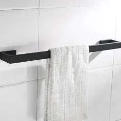 Bathroom Hardware Set 4 Pieces, SUS304 Stainless Steel Remodeled Wall Mounted Bathroom Accessories, Include 1 Robe Hook, 1 Towel Holder.1 Toilet Paper Holder,1 Toliet Brush Sets