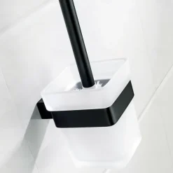 Bathroom Hardware Set 4 Pieces, SUS304 Stainless Steel Remodeled Wall Mounted Bathroom Accessories, Include 1 Robe Hook, 1 Towel Holder.1 Toilet Paper Holder,1 Toliet Brush Sets