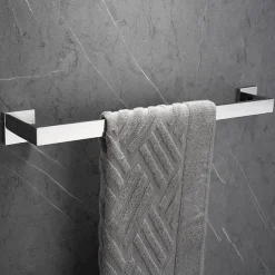 Bathroom Hardware Set 4 Pieces, Brushed Nickel SUS304 Stainless Steel Remodeled Wall Mounted Bathroom Accessories, Include1 Robe Hook, 1 Toilet Paper Holder,1 Towel Holder,1 Toilet Brush Sets