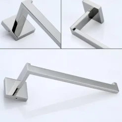 Bathroom Hardware Set 4 Pieces, SUS304 Stainless Steel Remodeled Wall Mounted Bathroom Accessories, Include 2 Robe Hook,1 Towel Bar,1 Toilet Paper Holder