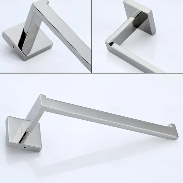 Bathroom Hardware Set 4 Pieces, SUS304 Stainless Steel Remodeled Wall Mounted Bathroom Accessories, Include 2 Robe Hook,1 Towel Bar,1 Toilet Paper Holder