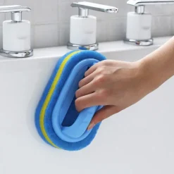 Bathroom Kitchen Cleaning Brush Toilet Glass Wall Bath Brush Handle Sponge Bottombathtub Ceramic Tools