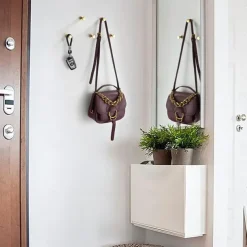 Bathroom Robe Hooks Brass, Wall Mounted Bathroom Towel Hook Coat Hook 3PCS/5PCS