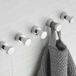Bathroom Robe Hooks Brass, Wall Mounted Bathroom Towel Hook Coat Hook 3PCS/5PCS